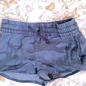 TNA BLUE CAMO COTTON SHORTS